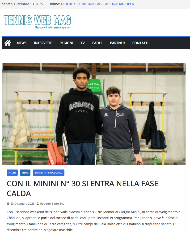 Con il Minini n° 30 si entra nella fase calda